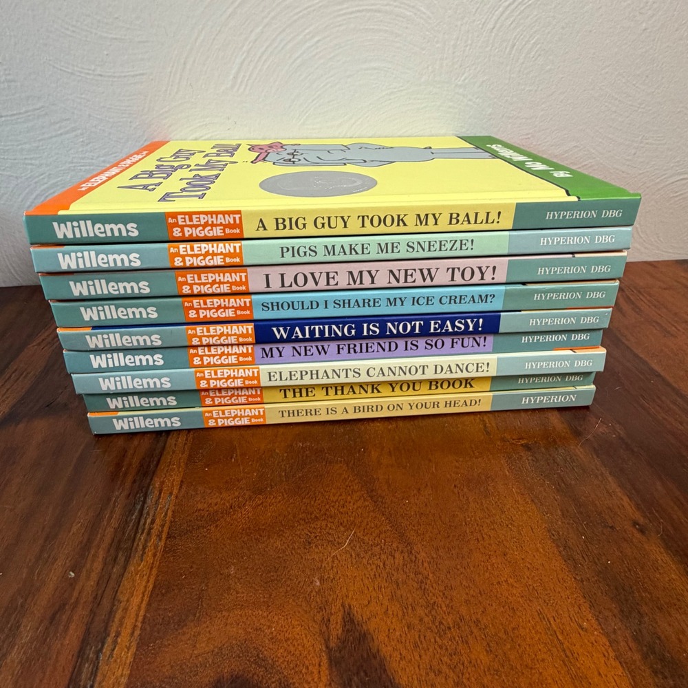 Mo Willems Elephant & Piggie 9 Book Hardcover Lot Early Readers Gerald Piggie